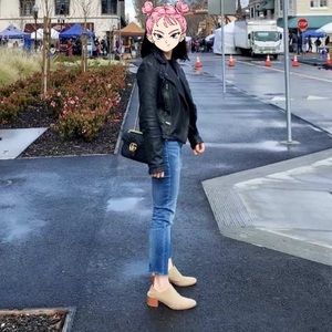 Everlane Leather Taupe Suede Heel Mule